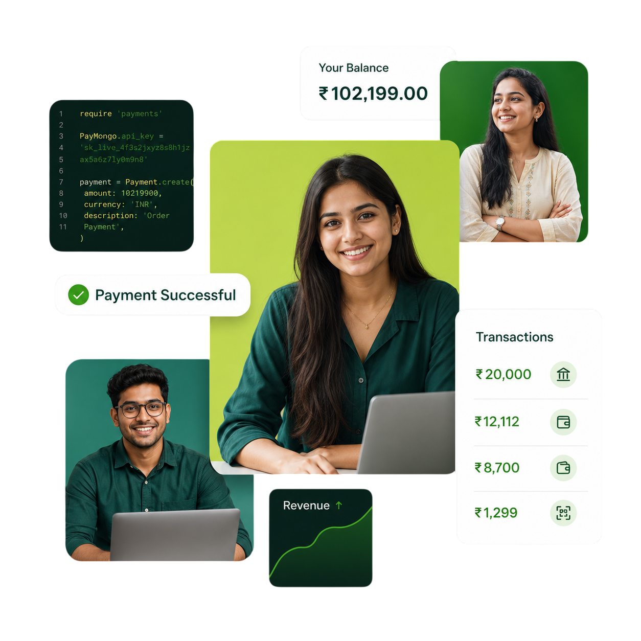 Indian business owners using Pentacore payment tools